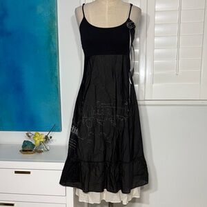 Cop.Copine Elegant Black Midi Dress